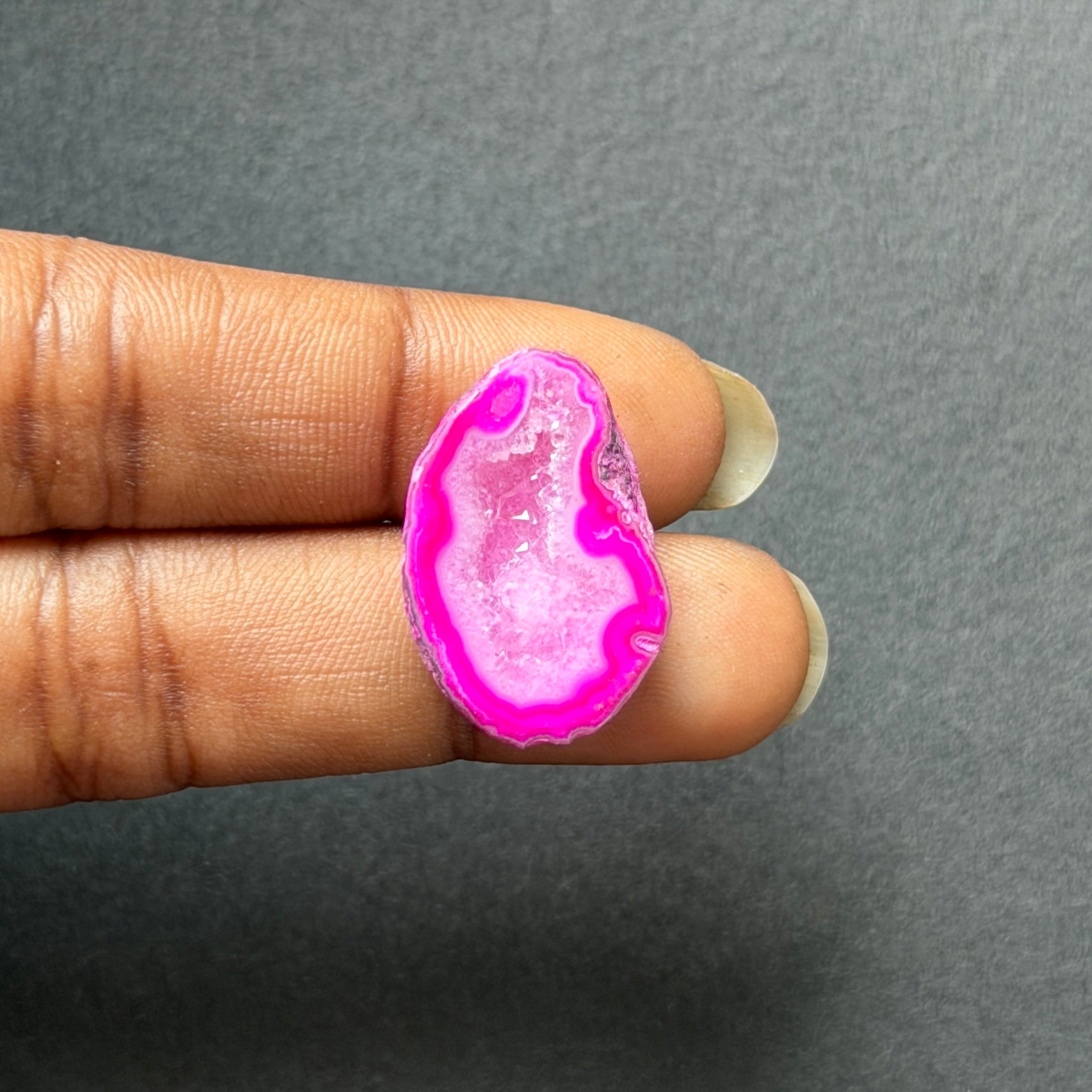 Pink Agate Druzy Geode Slices – Perfect for Ring Making