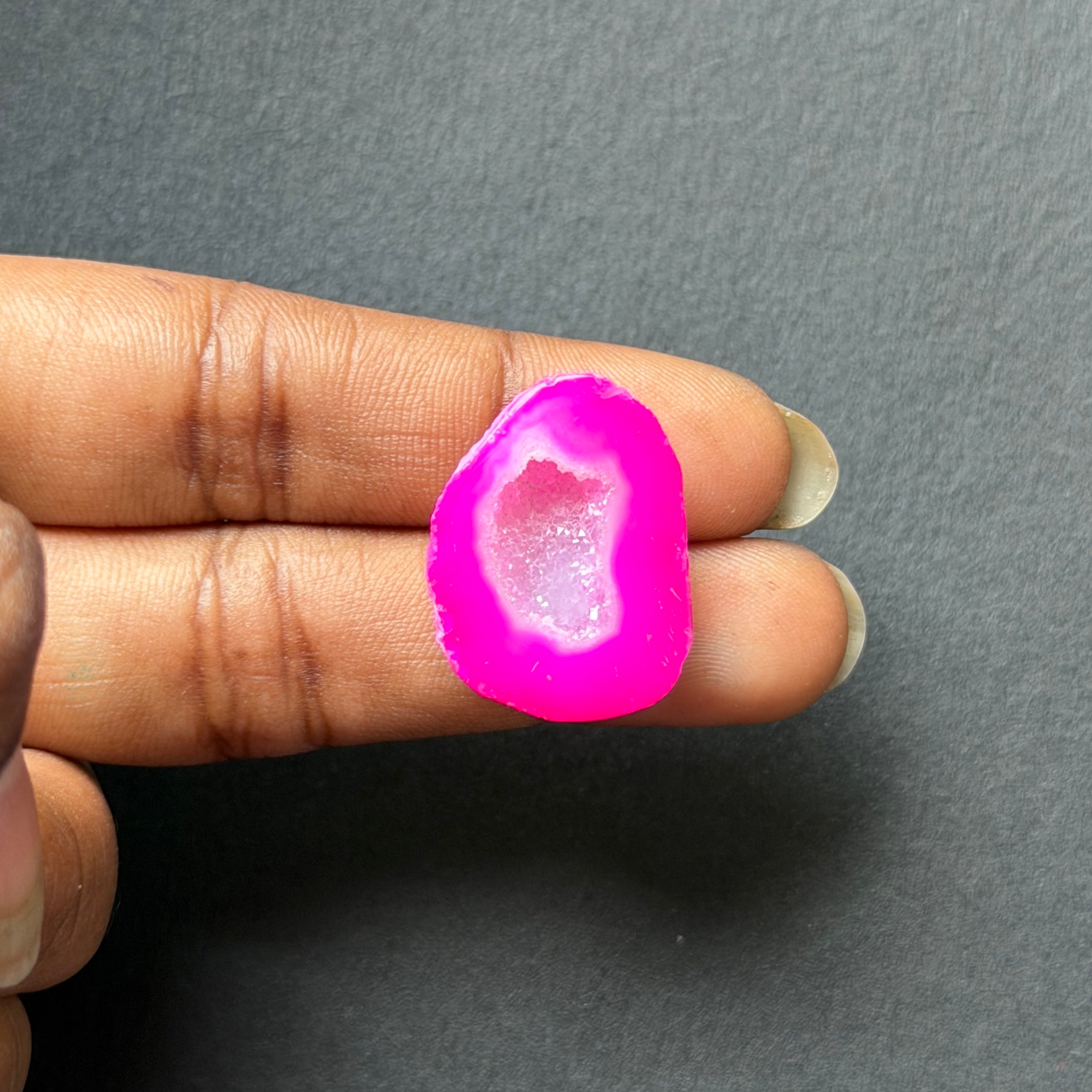 Pink Agate Druzy Geode Slices – Perfect for Ring Making