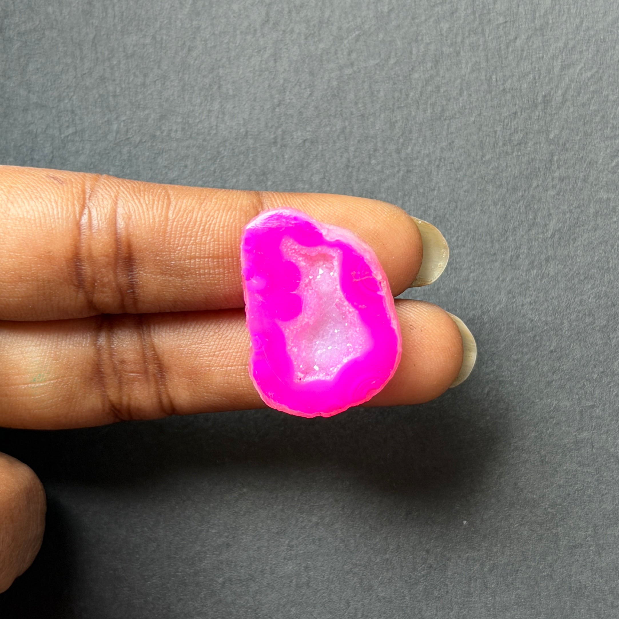 Pink Agate Druzy Geode Slices – Perfect for Ring Making