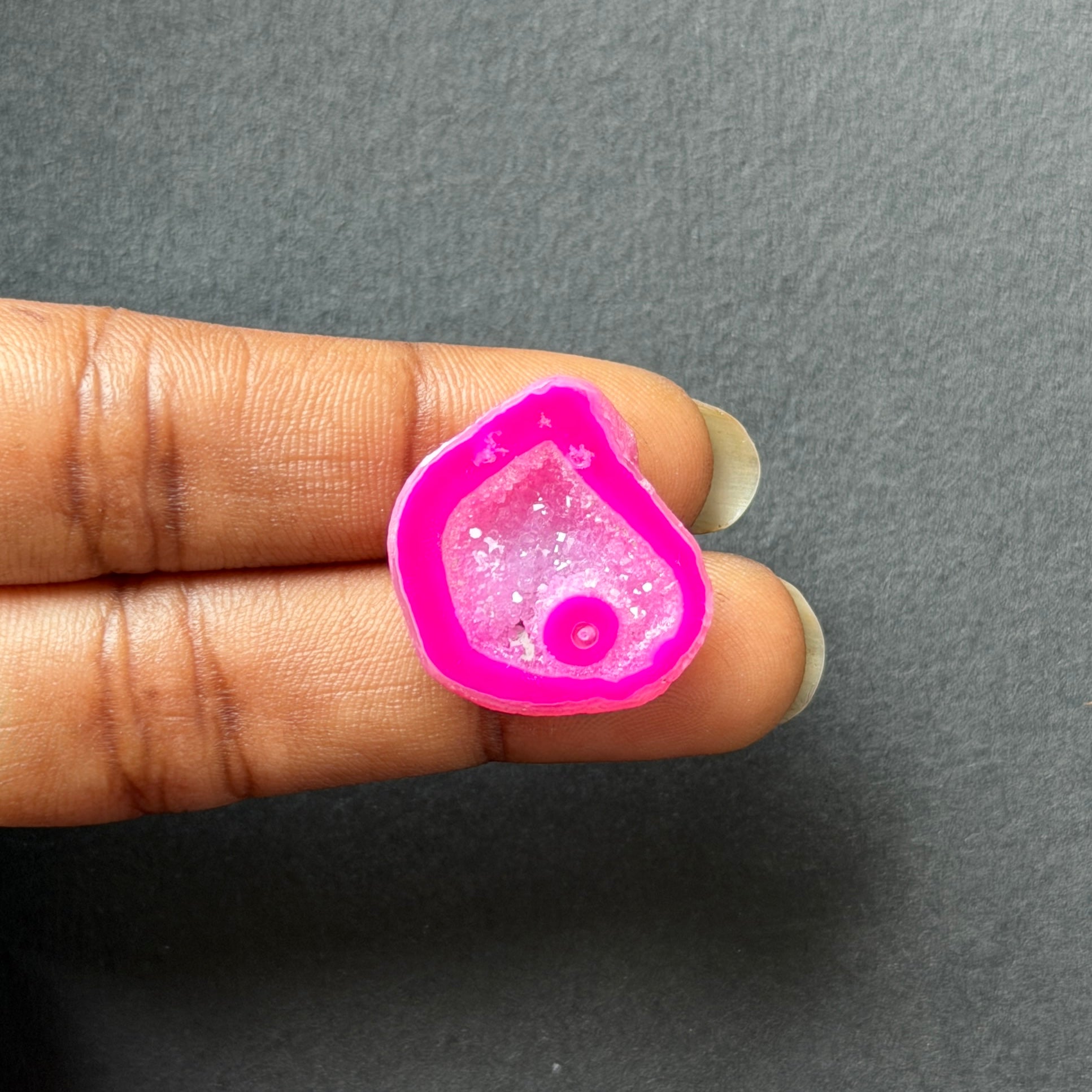Pink Agate Druzy Geode Slices – Perfect for Ring Making