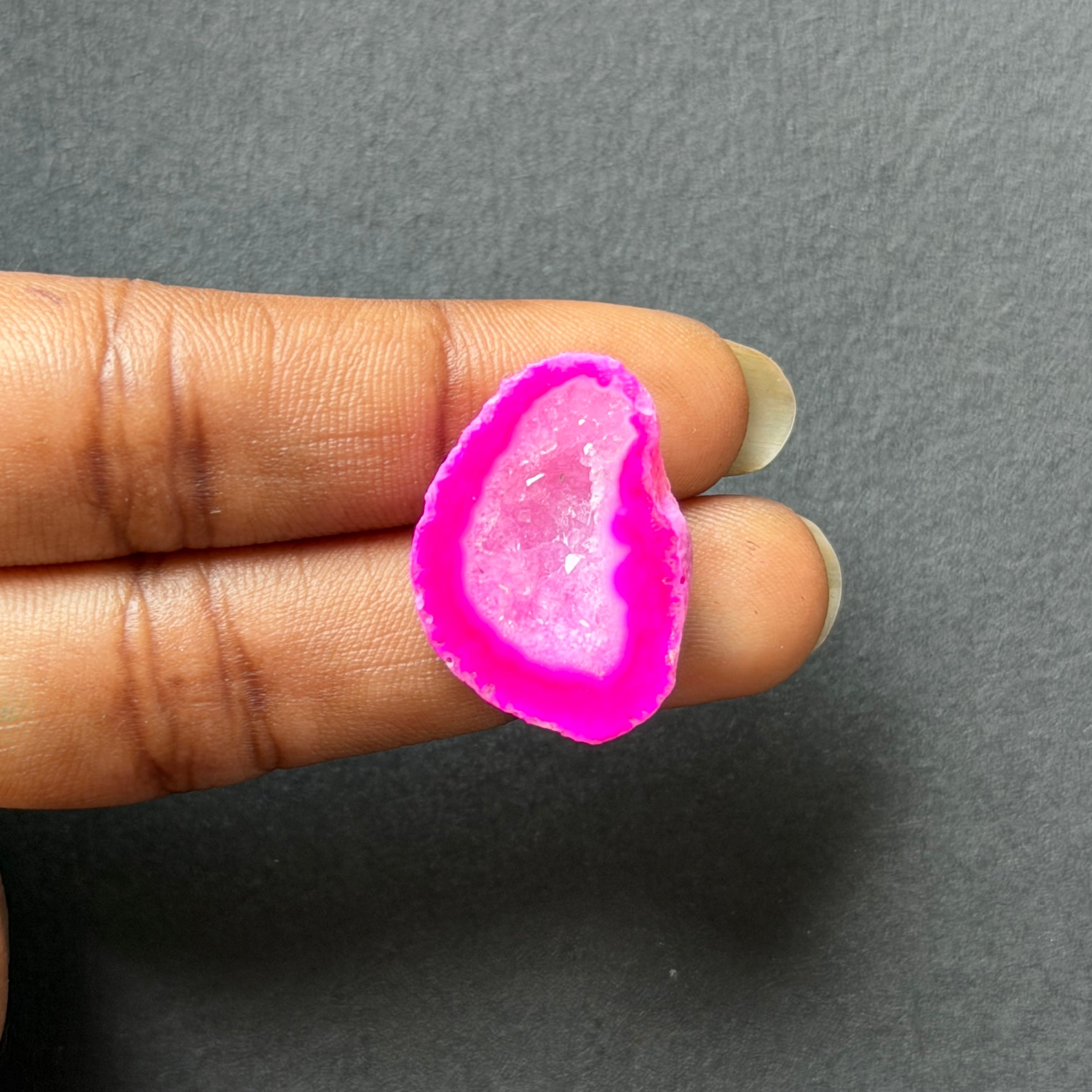 Pink Agate Druzy Geode Slices – Perfect for Ring Making