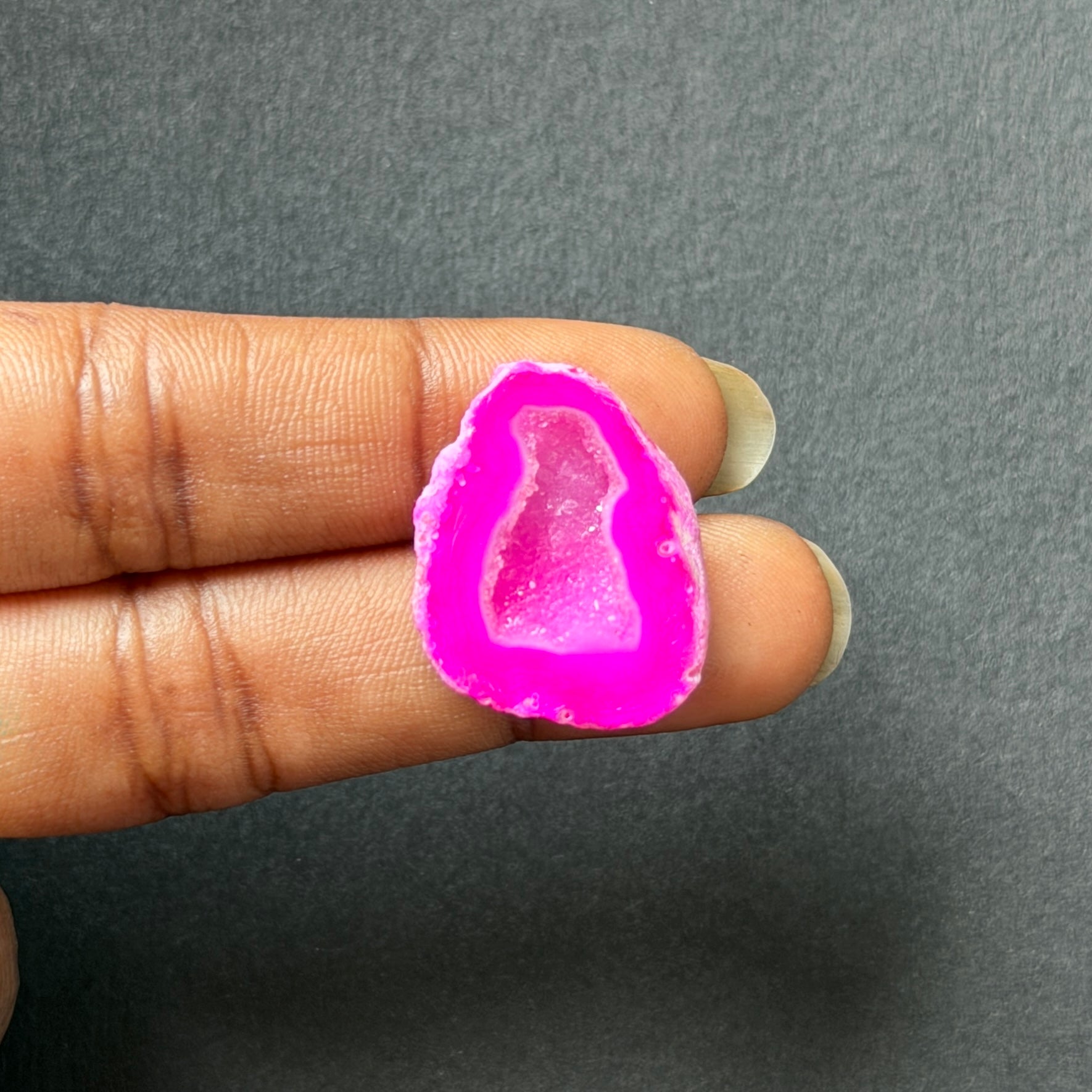 Pink Agate Druzy Geode Slices – Perfect for Ring Making