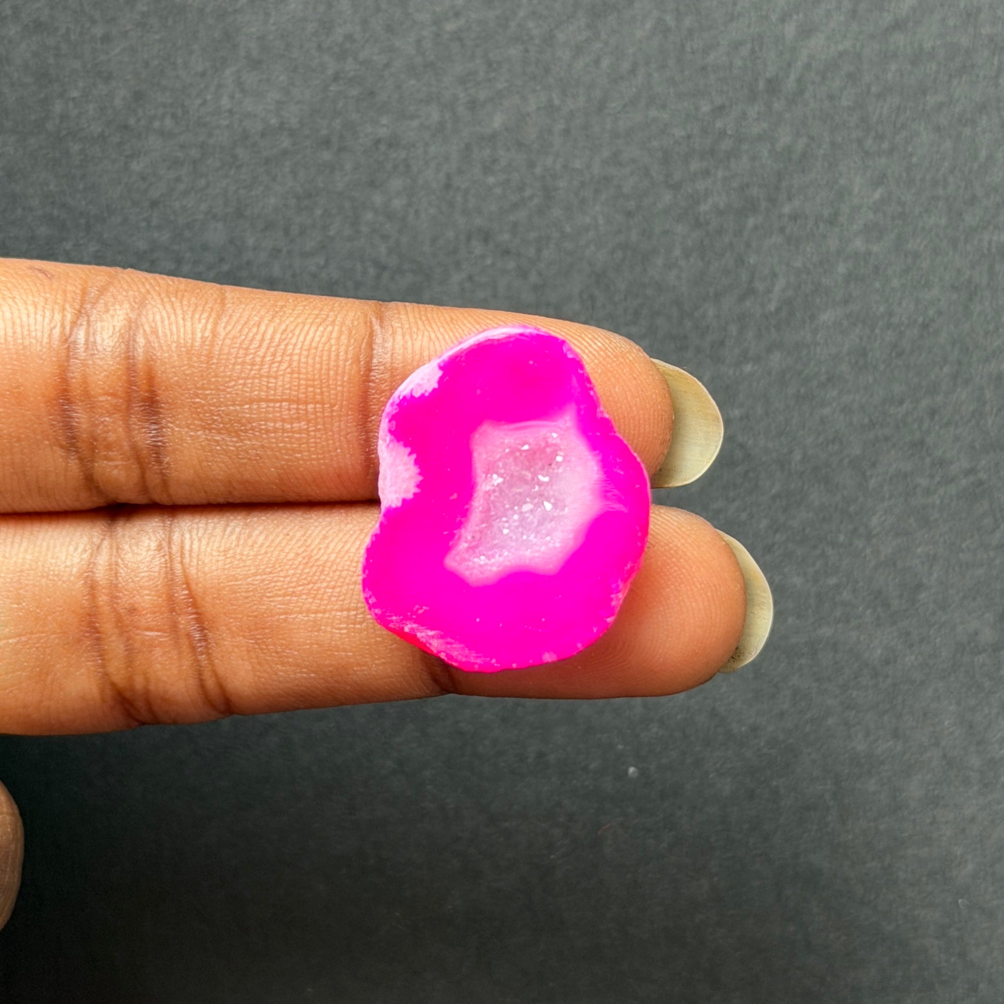 Pink Agate Druzy Geode Slices – Perfect for Ring Making