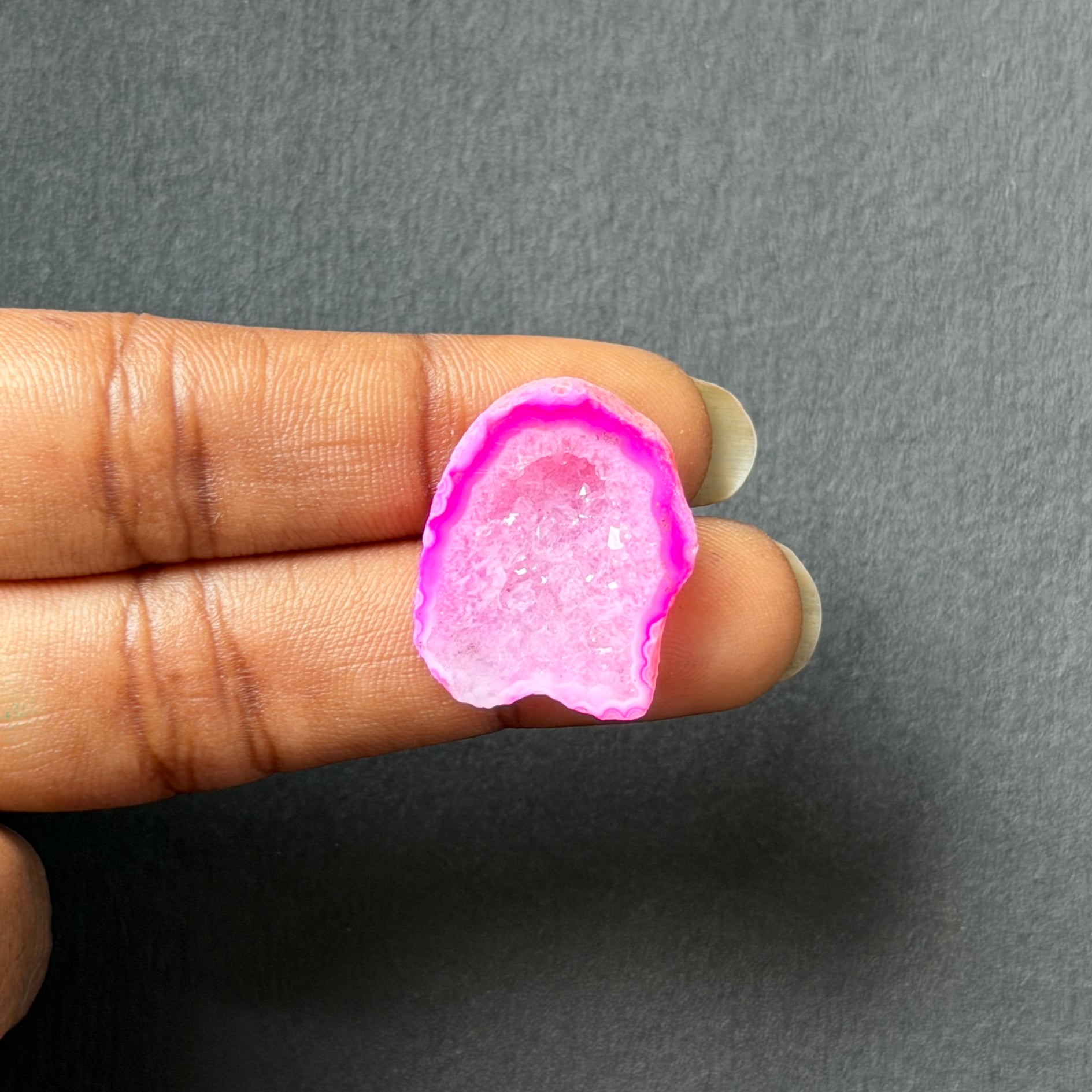 Pink Agate Druzy Geode Slices – Perfect for Ring Making