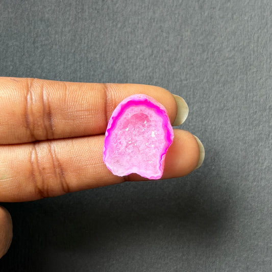 Pink Agate Druzy Geode Slices – Perfect for Ring Making