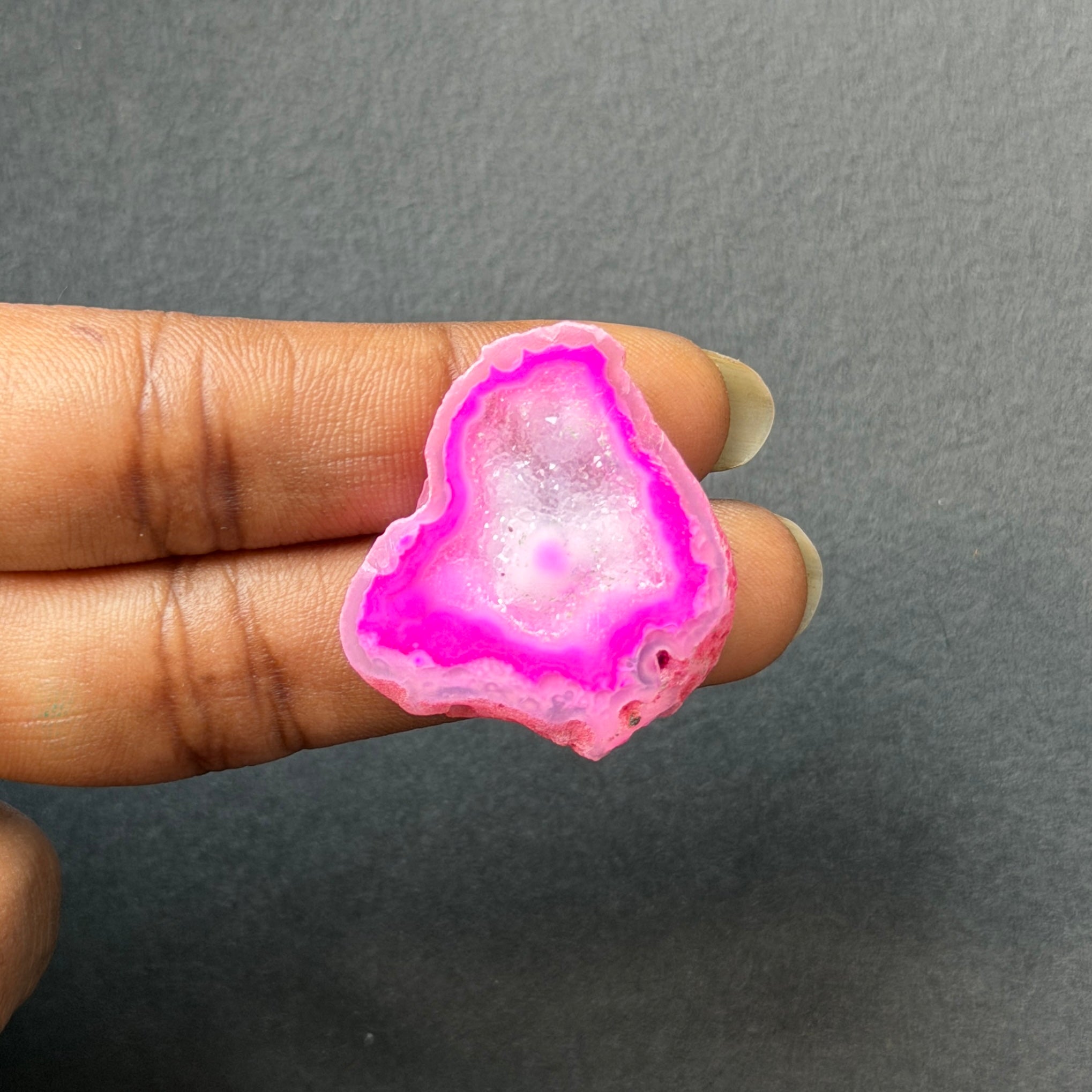 Pink Agate Druzy Geode Slices – Perfect for Ring Making