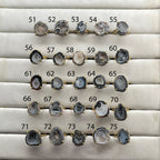 Anokha Kleine Geoden-Statement-Ringe, 15–25 mm, unbegrenztes Funkeln im Leben!!
