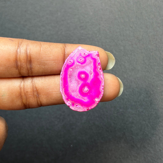 Pink Agate Druzy Geode Slices – Perfect for Ring Making
