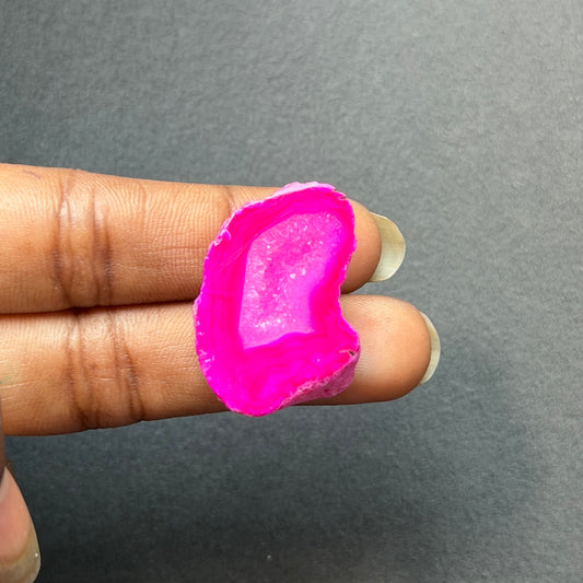 Pink Agate Druzy Geode Slices – Perfect for Ring Making