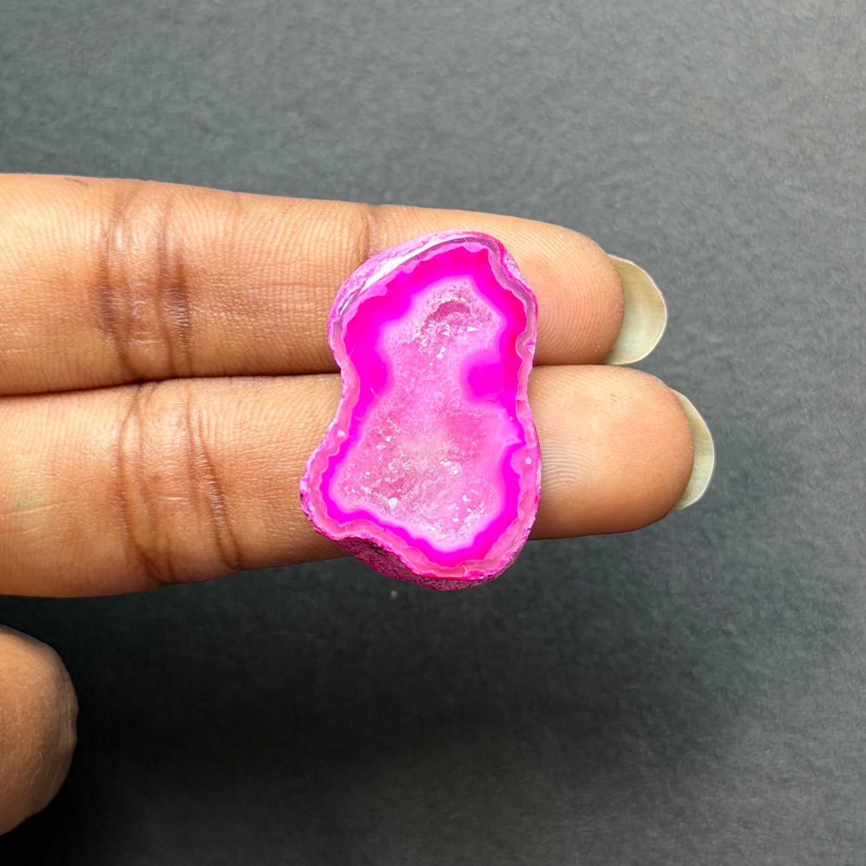 Pink Agate Druzy Geode Slices – Perfect for Ring Making