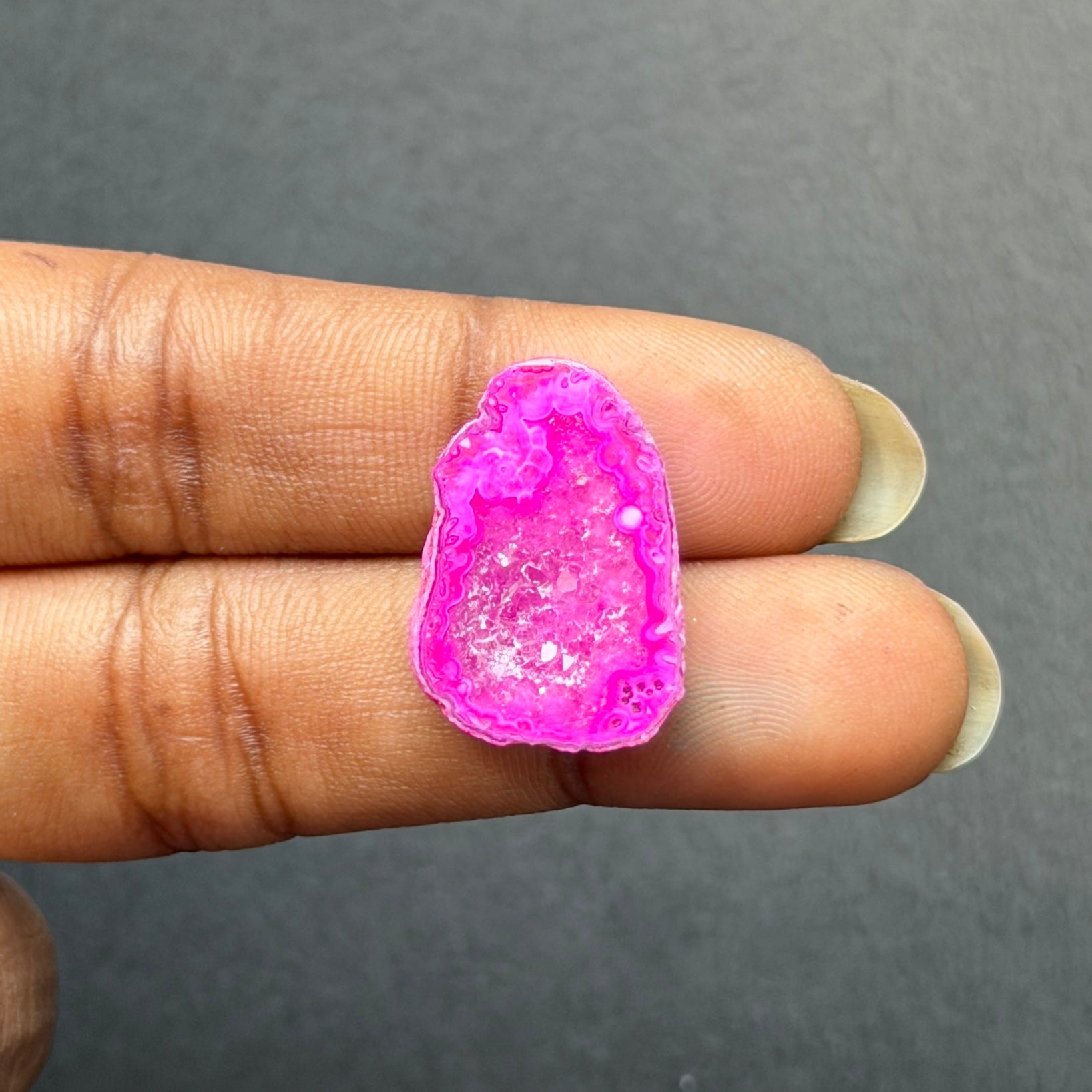 Pink Agate Druzy Geode Slices – Perfect for Ring Making