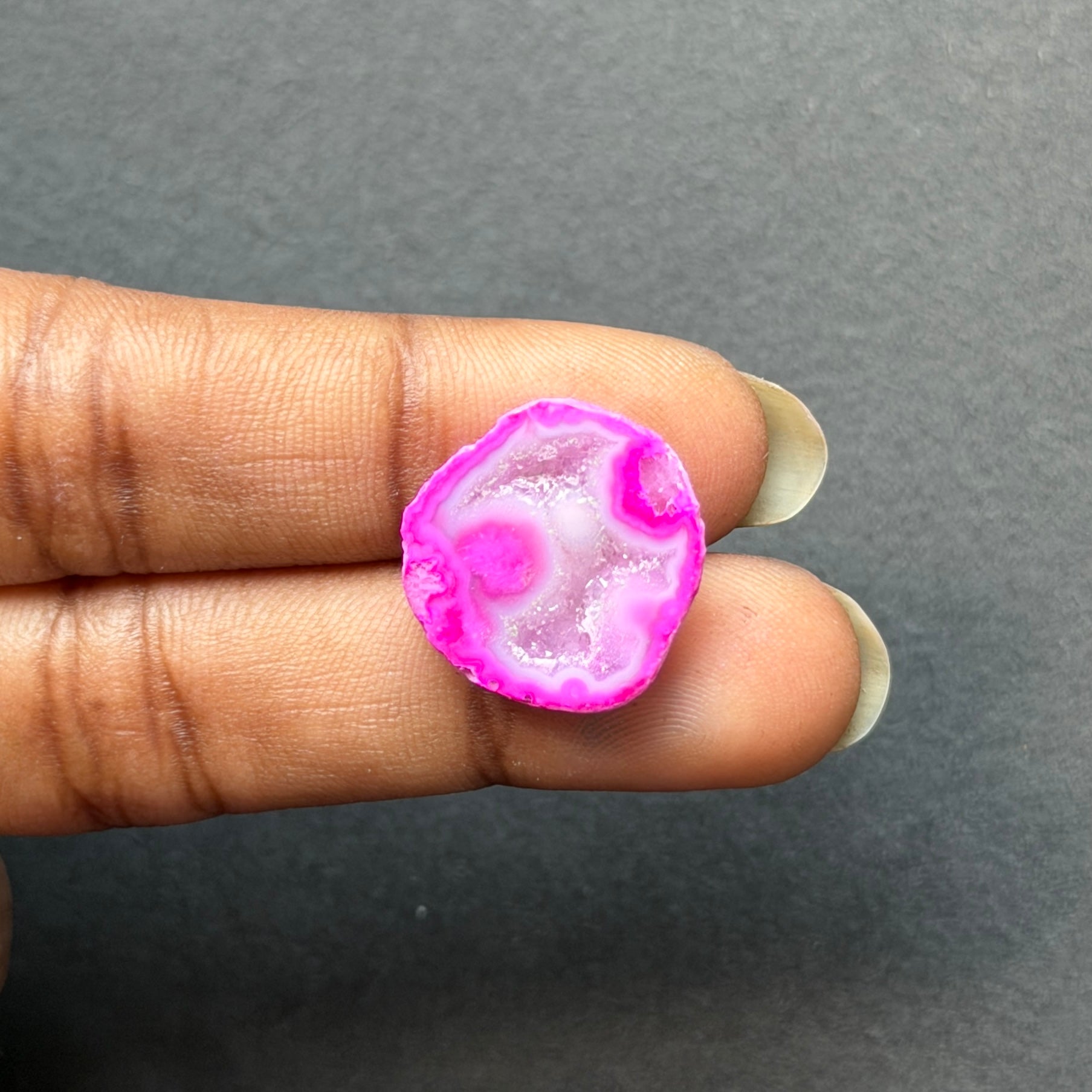 Pink Agate Druzy Geode Slices – Perfect for Ring Making