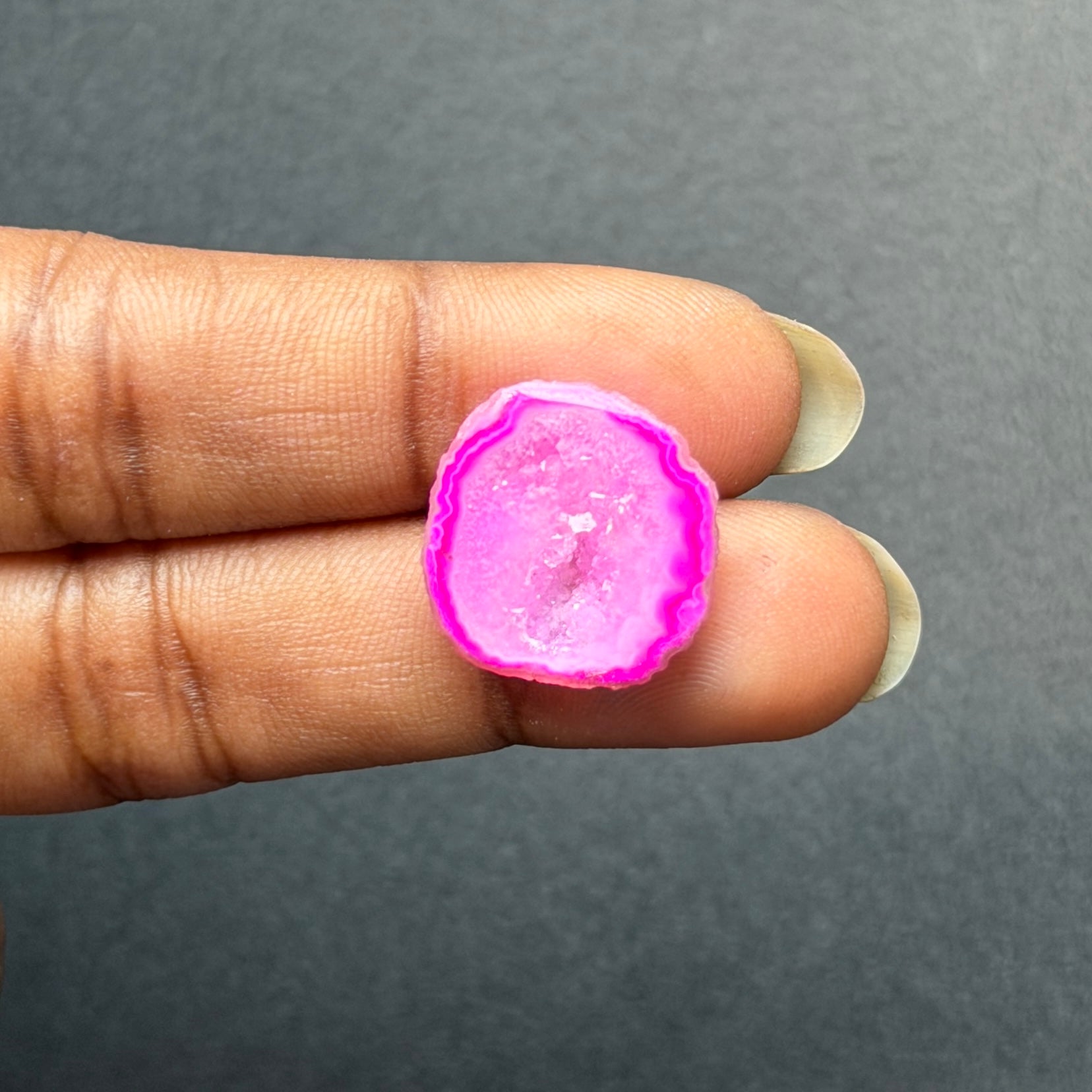 Pink Agate Druzy Geode Slices – Perfect for Ring Making