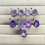 Rings by Selection Anokha Brass Gold Plated 20- 25 MM purple