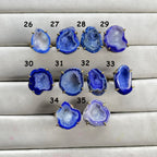 Rings by Selection Anokha Brass Gold Plated 20- 25 MM blue