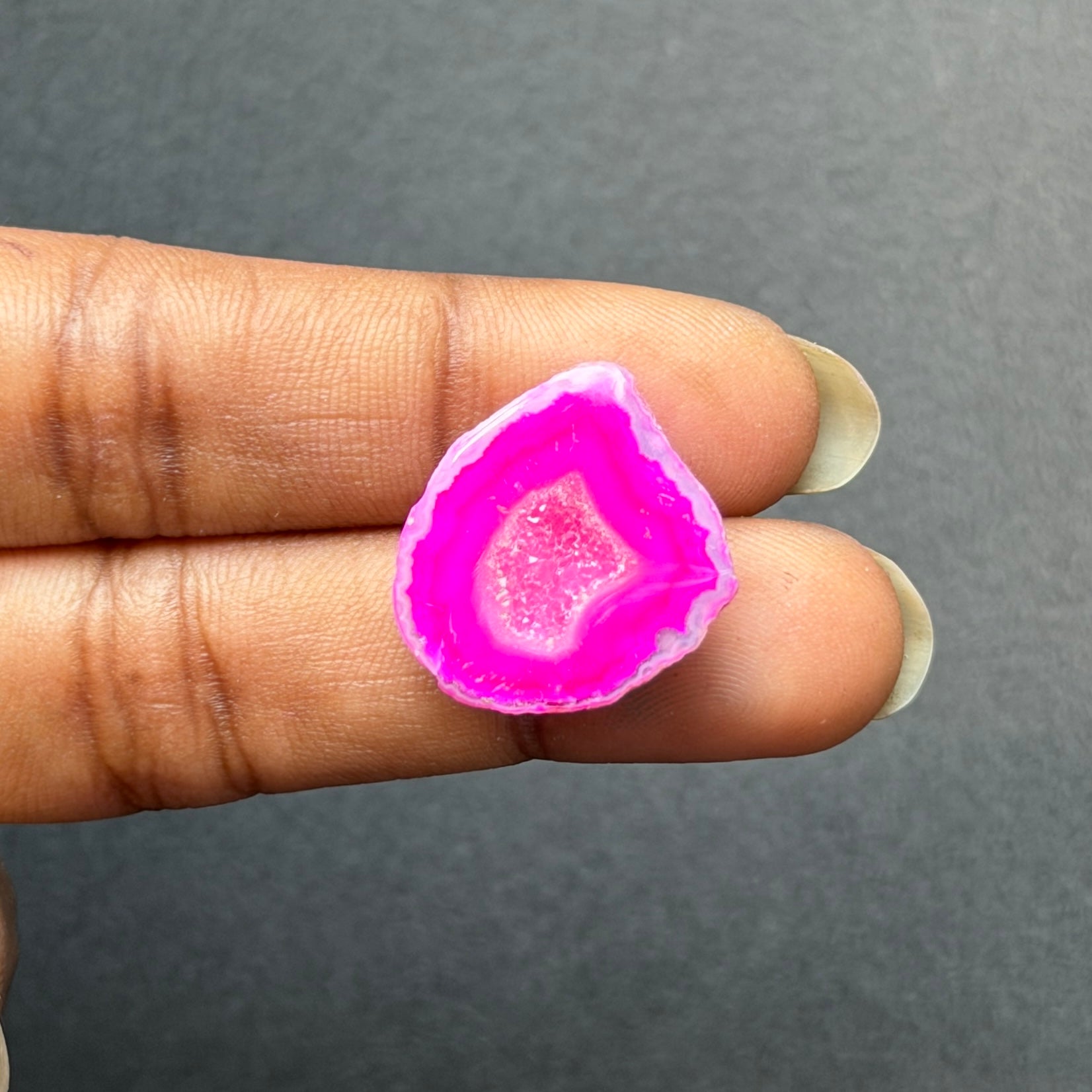 Pink Agate Druzy Geode Slices – Perfect for Ring Making