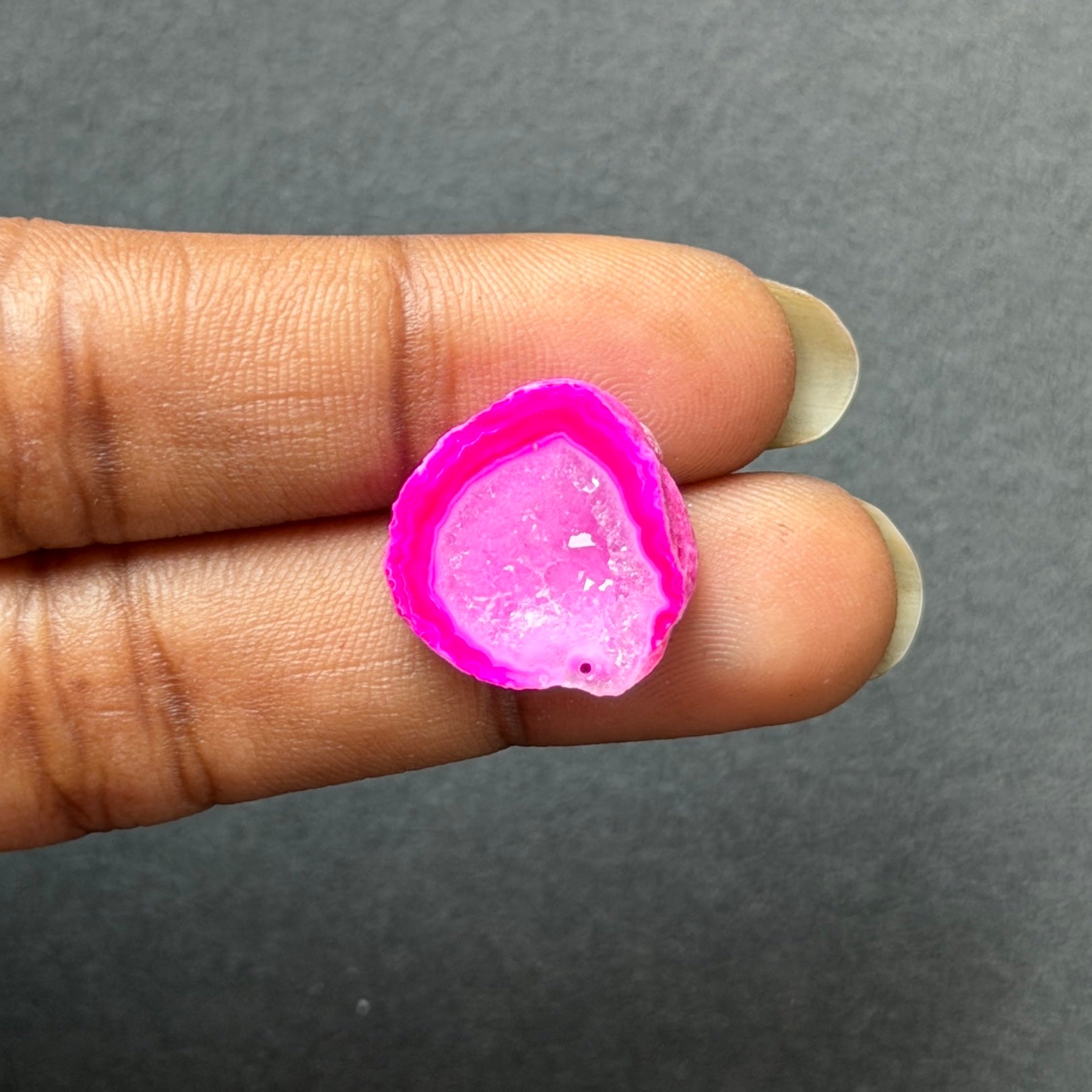 Pink Agate Druzy Geode Slices – Perfect for Ring Making