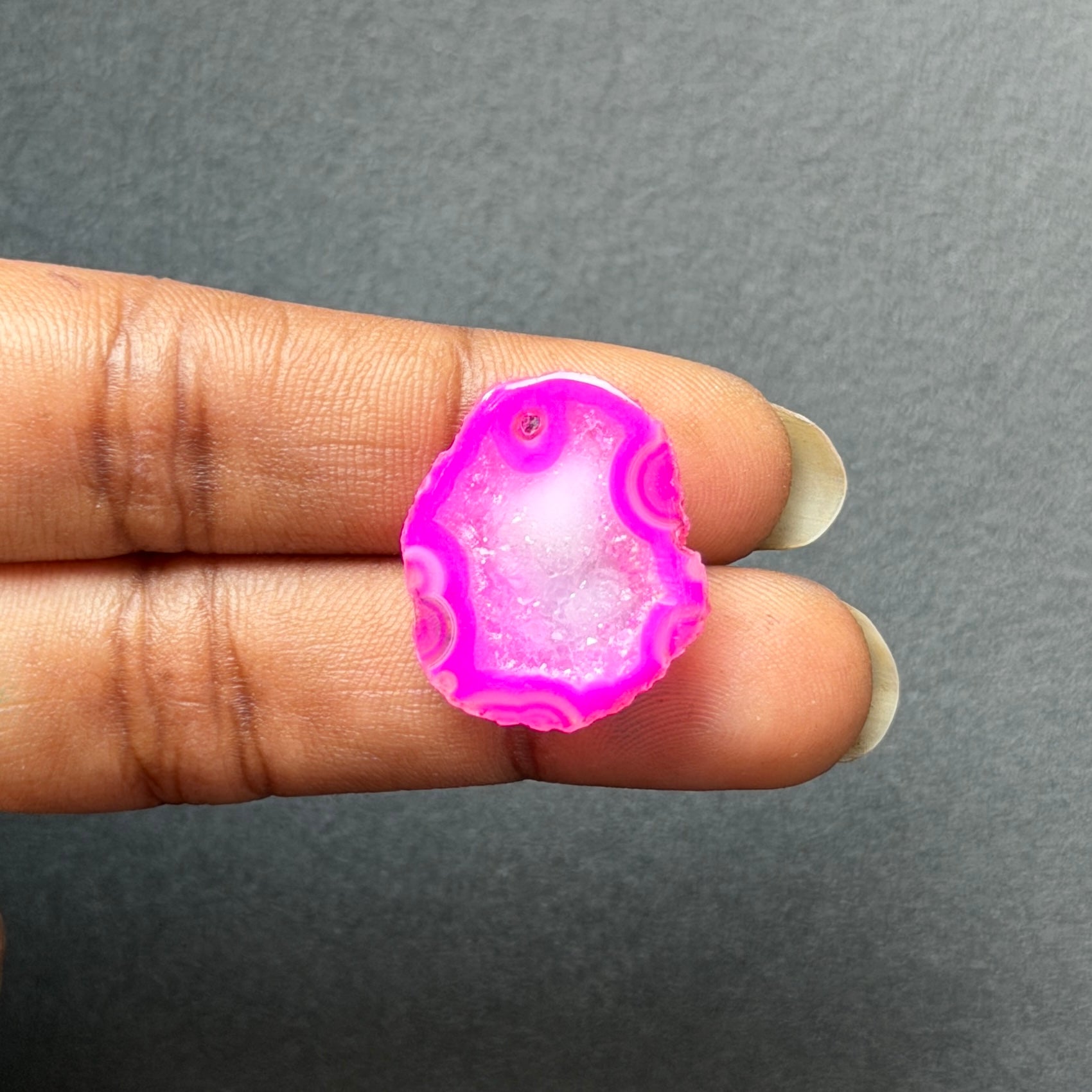 Pink Agate Druzy Geode Slices – Perfect for Ring Making