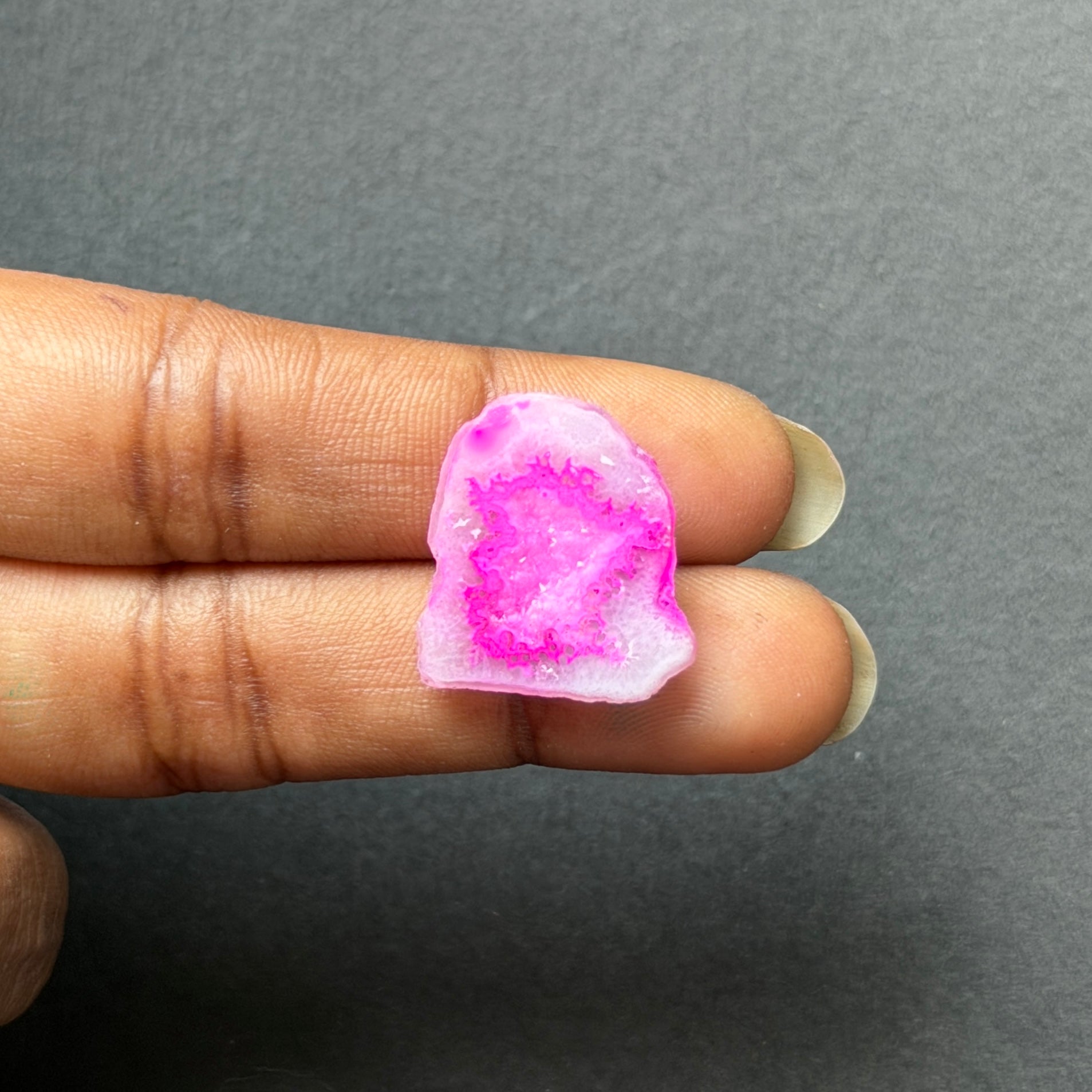 Pink Agate Druzy Geode Slices – Perfect for Ring Making