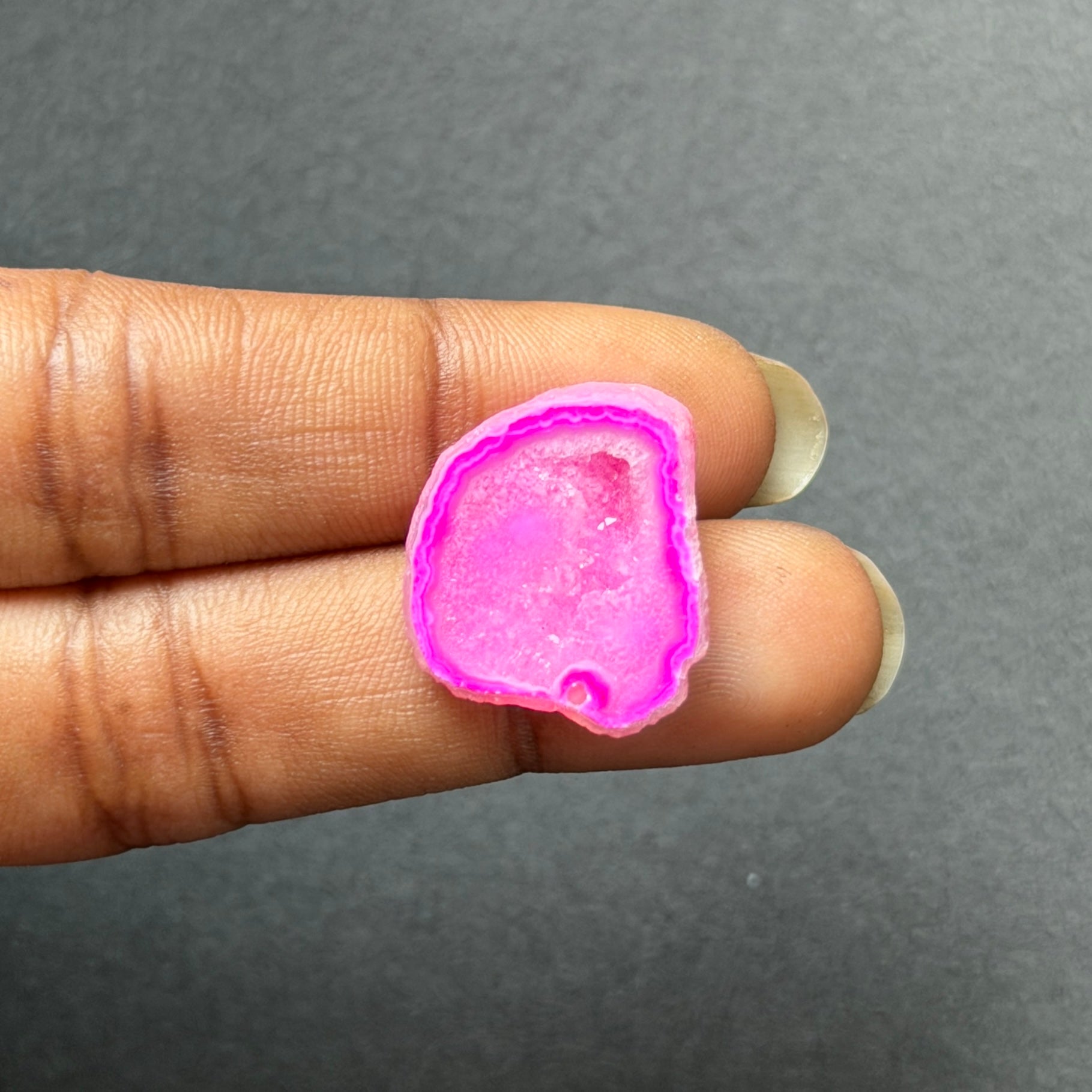 Pink Agate Druzy Geode Slices – Perfect for Ring Making