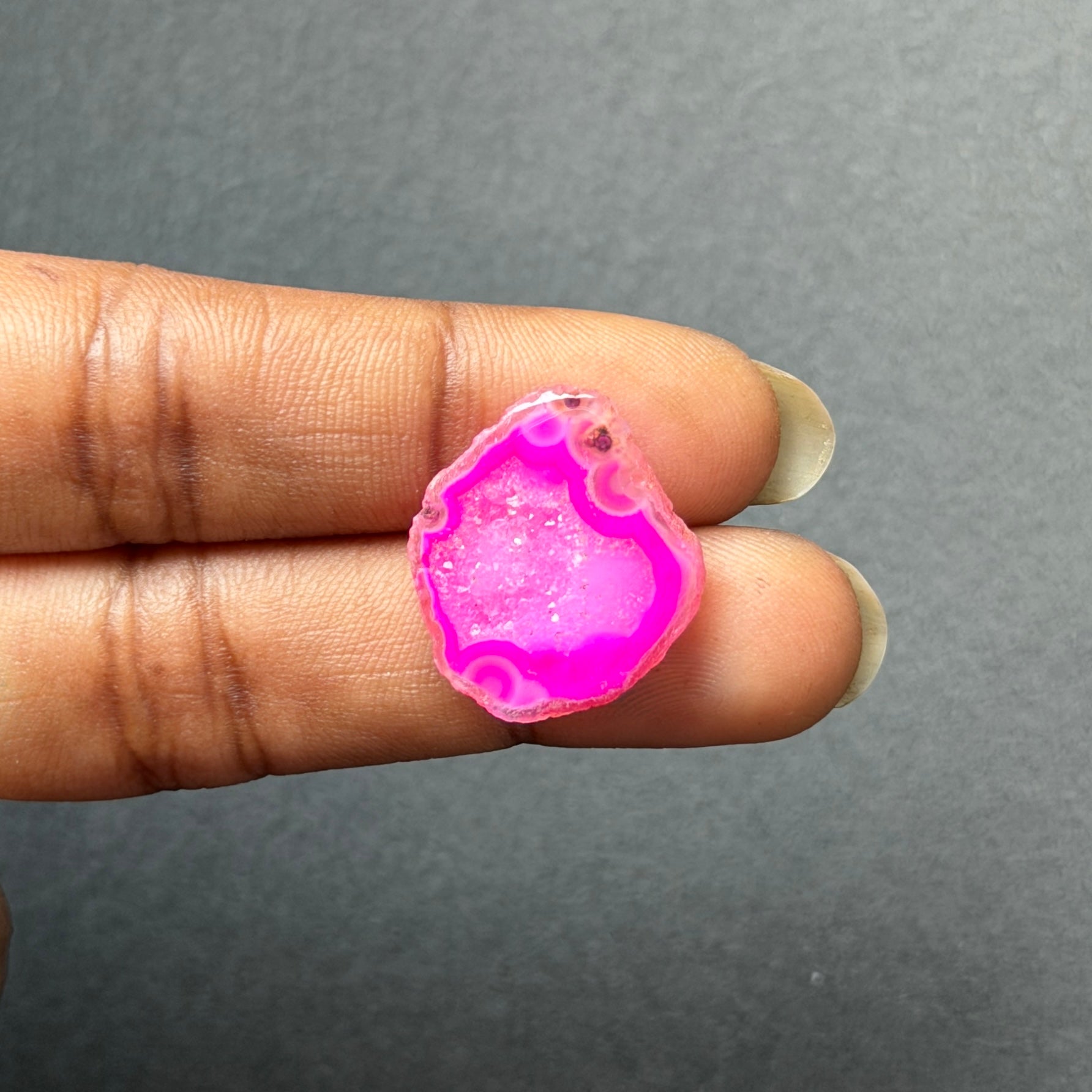 Pink Agate Druzy Geode Slices – Perfect for Ring Making