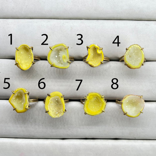 Rings by Selection Anokha Brass Gold Plated 15 - 20 MM Yellow My Store