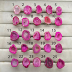 Rings by Selection Anokha Brass Gold Plated 20- 25 MM Pink
