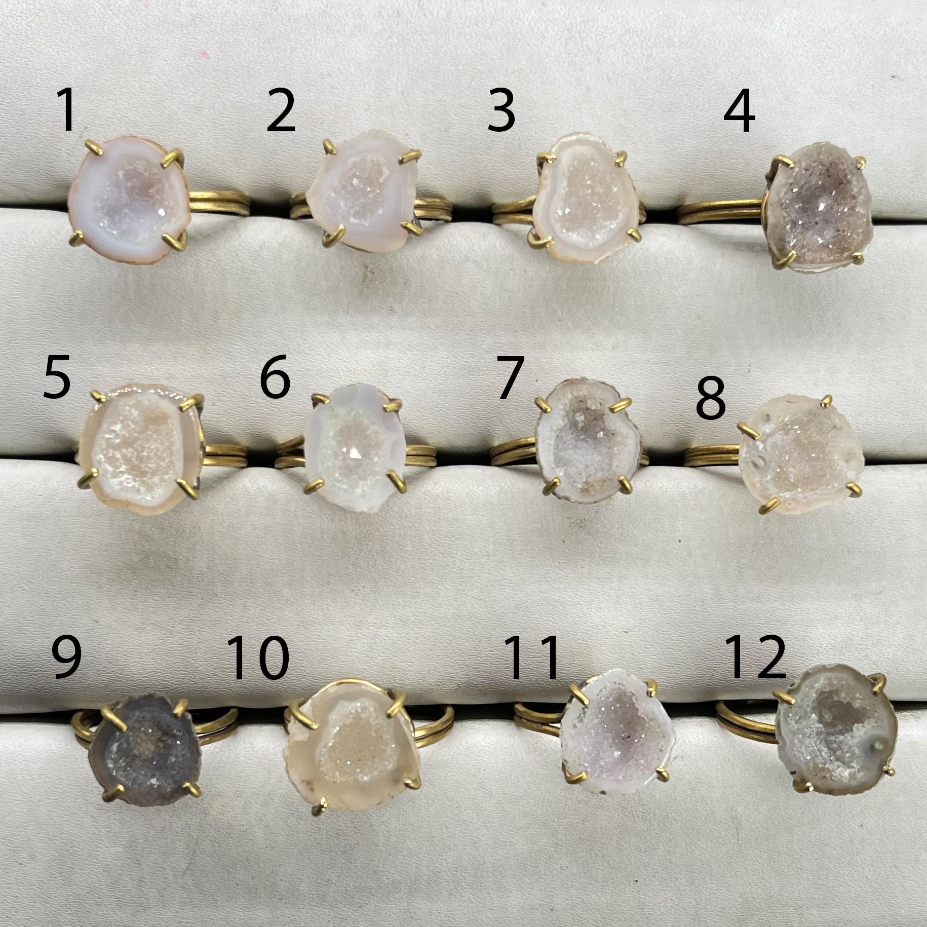 Rings by Selection Anokha Brass Gold Plated 10- 15MM Gray