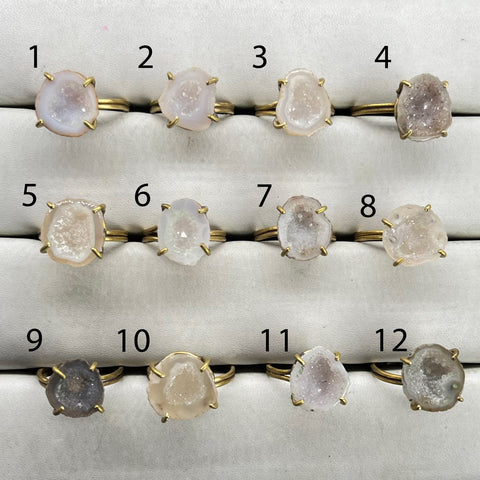 Rings by Selection Anokha Brass Gold Plated 10 - 15 MM Gray My Store