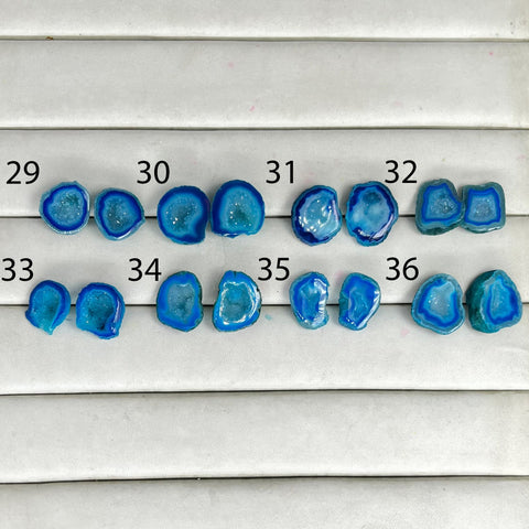 Geode Pairs ( Stud ) by Selection 10 - 25 mm Aqua My Store