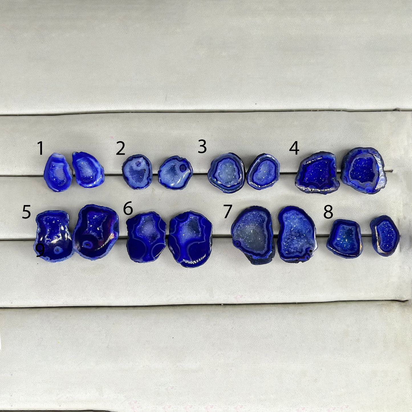 Geode Pairs (Pendant) by Selection 10-35mm Blue