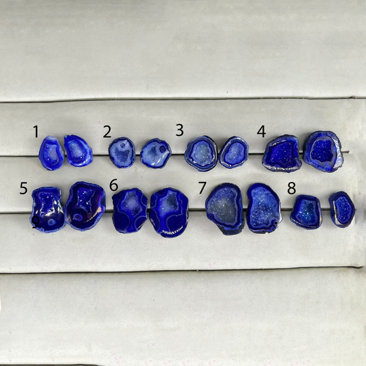 Geode Pairs (Pendant) by Selection 10-35mm Blue