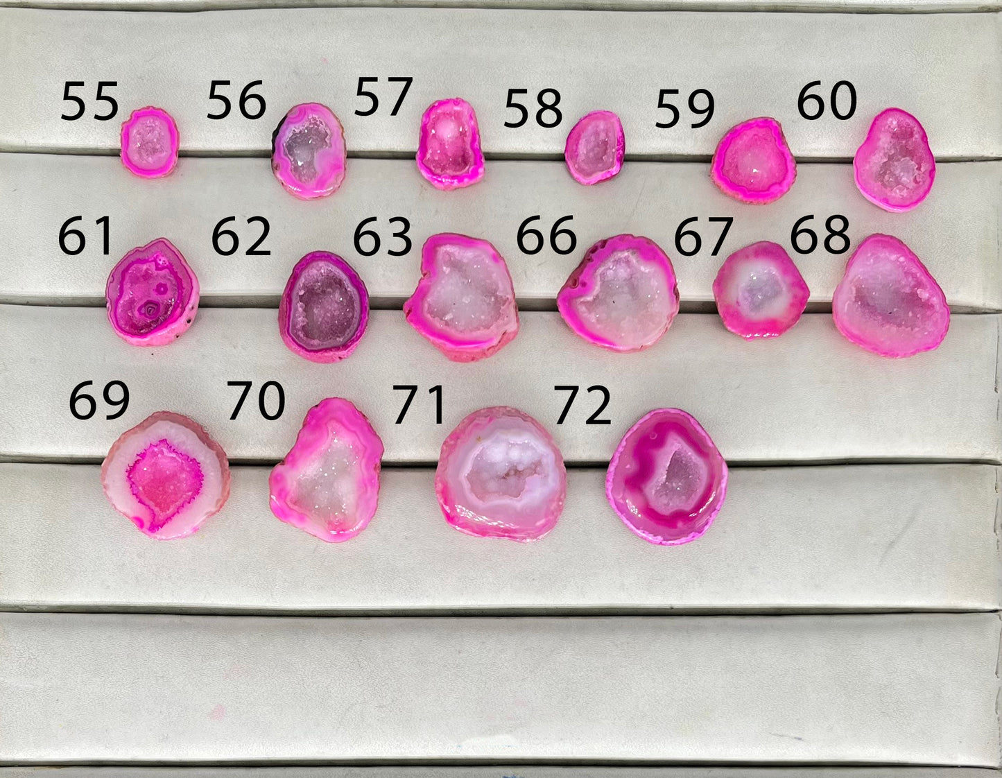 Geode Rings stone by Selection 20-25mm Pastel Pink