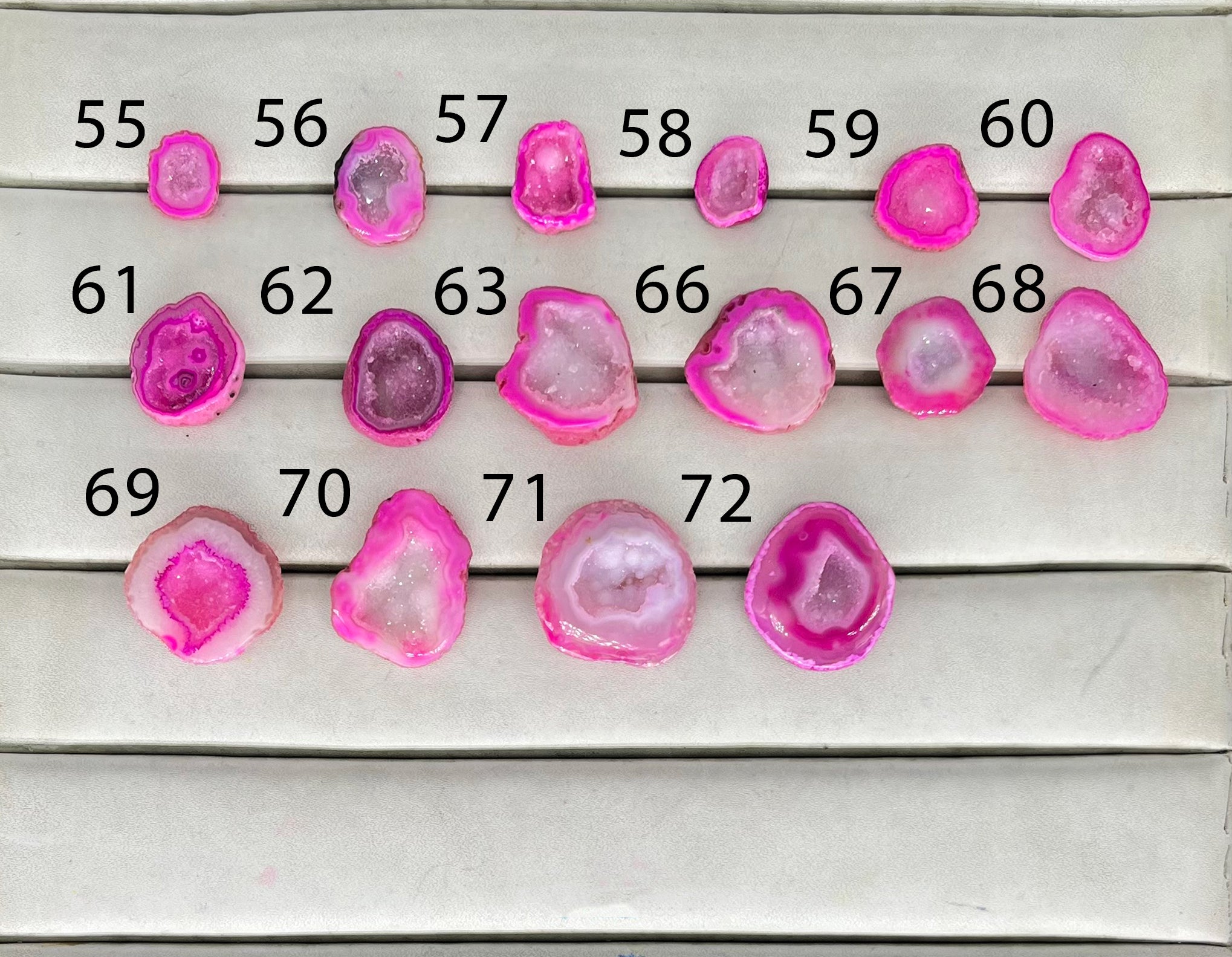 Geode Rings stone by Selection 20-25mm Pastel Pink