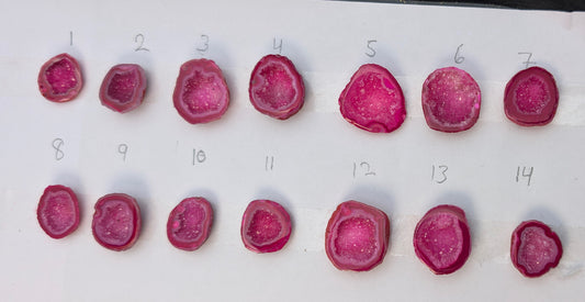 10–20mm Natural Pink Geode Crystals – Handpicked Geode Stones for Jewelry ( Ring )Making | Get Exact Piece Shown in the Picture