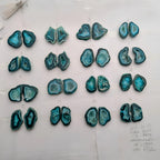 Green Geode Pair Earrings | Natural 30-35 mm Stones | Unique Handpicked Matching Geodes for Earring