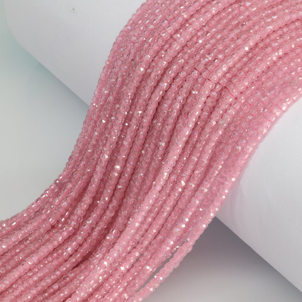 Faceted round gemstone polished and drilled, jewelry making beads