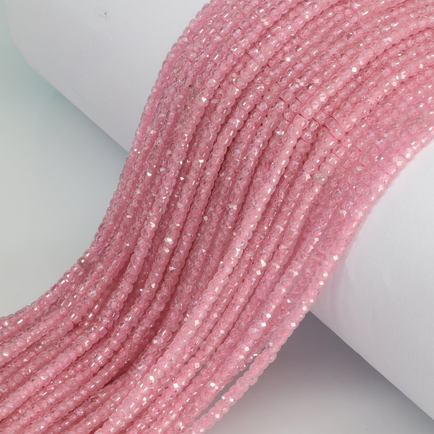 Faceted round gemstone polished and drilled, jewelry making beads