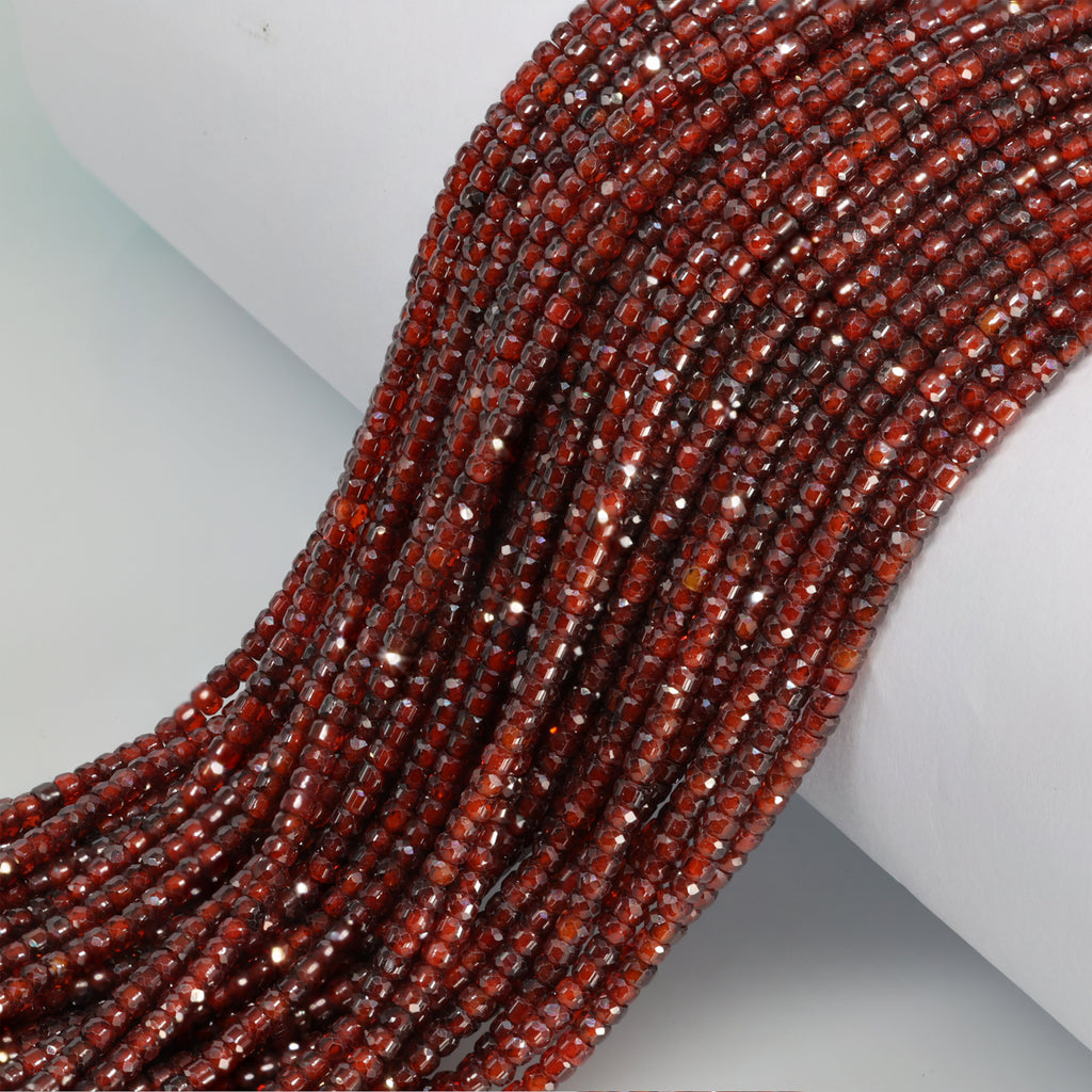 Faceted round gemstone polished and drilled, jewelry making beads