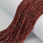 Faceted round gemstone polished and drilled, jewelry making beads