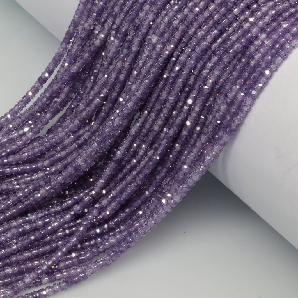 Faceted round gemstone polished and drilled, jewelry making beads