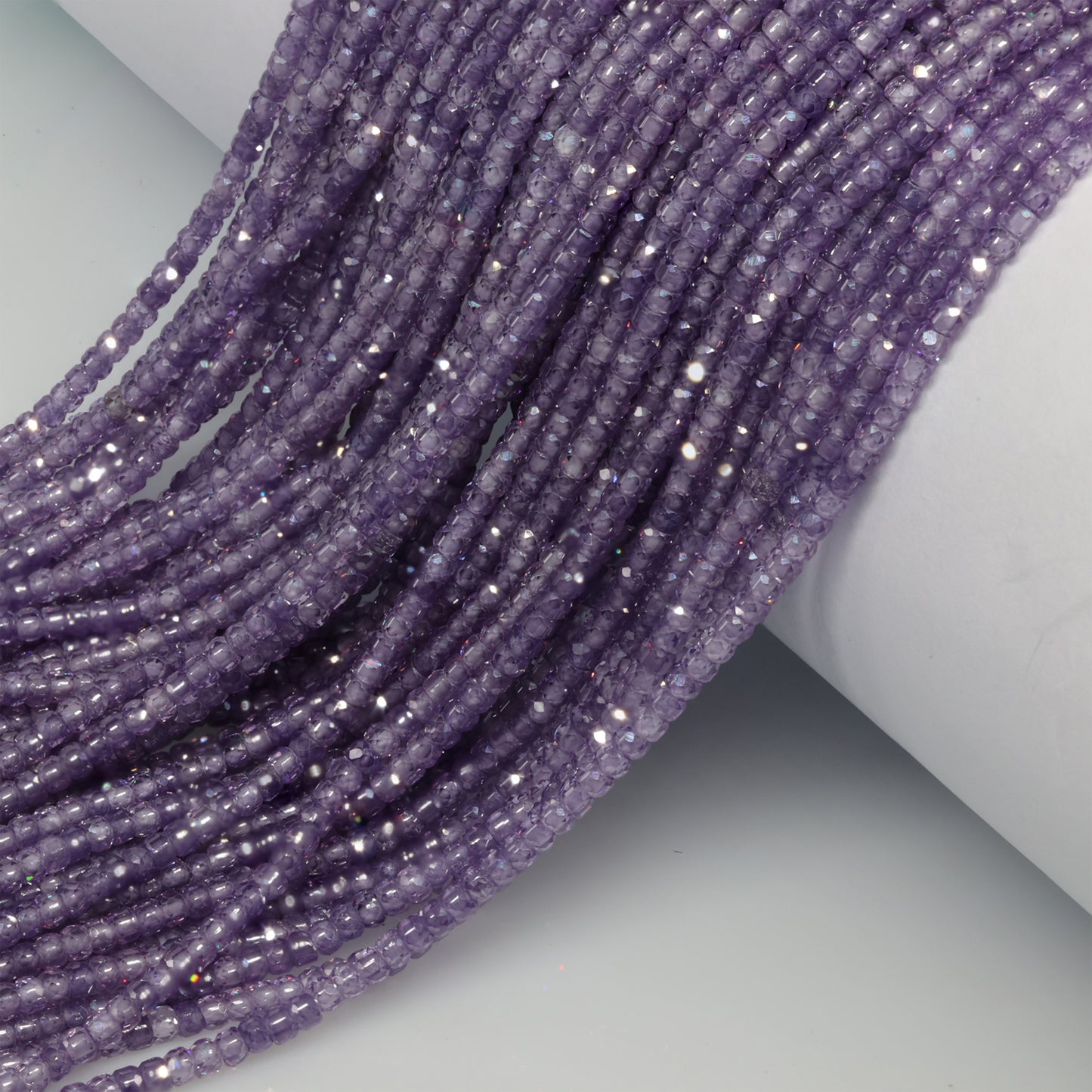 Faceted round gemstone polished and drilled, jewelry making beads