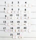 Geode Pairs by Selection 15 - 20 MM Milky White