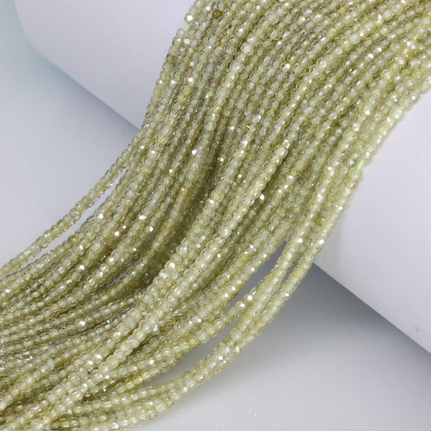 Faceted round gemstone polished and drilled, jewelry making beads