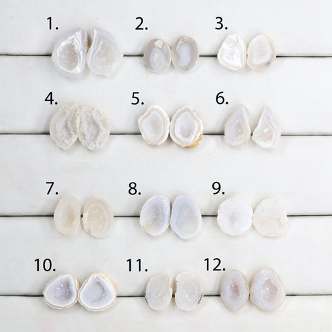 Geode Pairs by Selection 15 - 20 MM Grey My Store