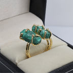 Agni Love Ring Raw Birthstone 8 - 10 mm Adjustable Band