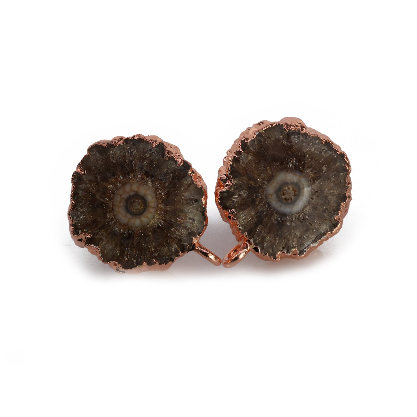 Natural solar quartz earpost for earrings