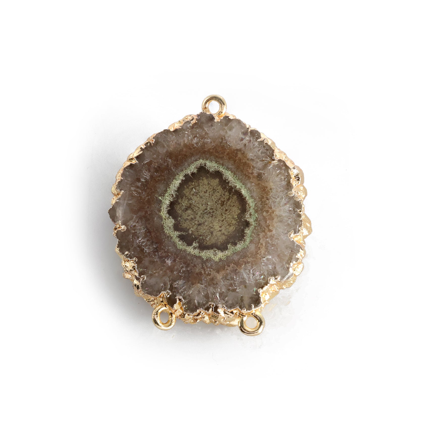 Solar Quartz Three Bail Connectors And Pendants