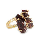 Agni Love Ring Raw Birthstone 8 - 10 mm Adjustable Band