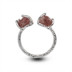 Agni Love Ring Raw Birthstone 8 - 10 mm Adjustable Band